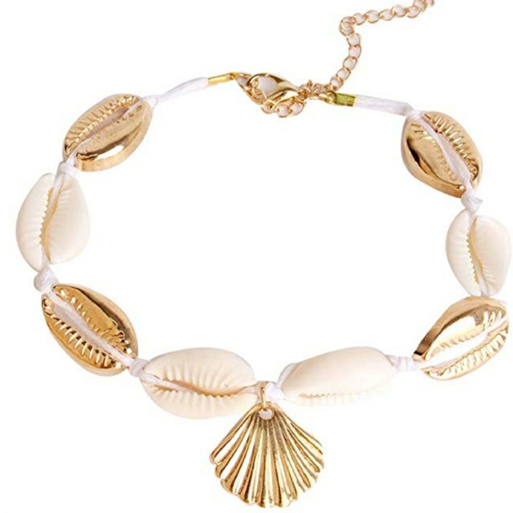 Seashell Ankle Bracelet NWOT BOHO Jewlery - Picture 1 of 8
